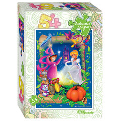 Пазл картонный 54 элемента, &laquo;Любимые сказки&raquo;, АССОРТИ, поле 18&times;13,5 см, STEP PUZZLE