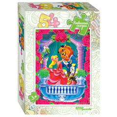Пазл картонный 54 элемента, &laquo;Любимые сказки&raquo;, АССОРТИ, поле 18&times;13,5 см, STEP PUZZLE