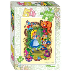 Пазл картонный 54 элемента, &laquo;Любимые сказки&raquo;, АССОРТИ, поле 18&times;13,5 см, STEP PUZZLE