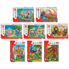 Пазл картонный 120 элементов, &laquo;Любимые герои&raquo;, АССОРТИ, поле 23&times;16,5 см, STEP PUZZLE