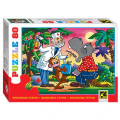 Пазл картонный 80 элементов, &laquo;Любимые герои&raquo;, АССОРТИ, поле 23&times;16,5 см, STEP PUZZLE