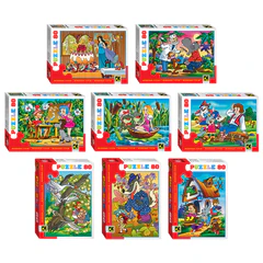 Пазл картонный 80 элементов, &laquo;Любимые герои&raquo;, АССОРТИ, поле 23&times;16,5 см, STEP PUZZLE