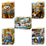 Пазл картонный 54 элемента, "Время уюта", АССОРТИ, поле 18х13 см, STEP PUZZLE