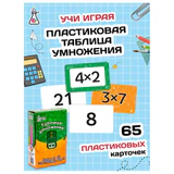 Пособия для детей "Таблица умножения", 65 карточек, 60х90 мм, ФИ, 98432842