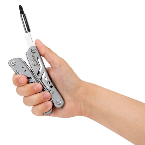 Мультитул армейский туристический с сумкой "22 в 1", пассатижи + 11 бит, нож, ТЕХ-ТОП, 671242 - фото 9