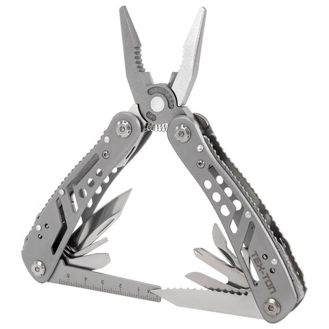 Мультитул армейский туристический с сумкой "22 в 1", пассатижи + 11 бит, нож, ТЕХ-ТОП, 671242