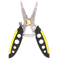 Плоскогубцы многофункциональные 25 в 1, 185 мм, нержавеющая сталь AISI420, ГРАНДМАСТЕР, PL-185, 671262