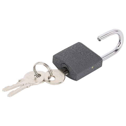 Замок навесной чугунный 25мм "Стандарт", 2 ключа, ГРАНДМАСТЕР, 671289