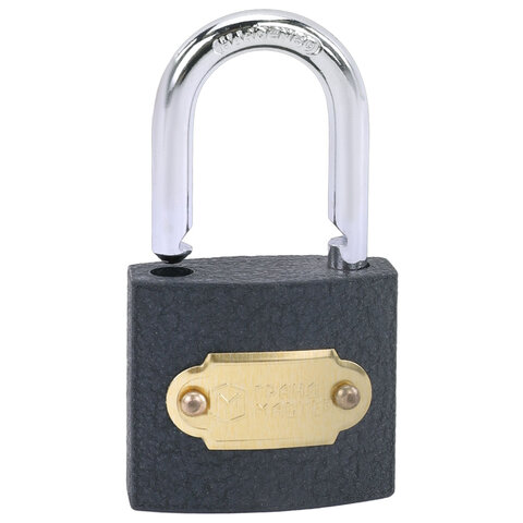Замок навесной чугунный 32мм "Стандарт", 3 ключа, ГРАНДМАСТЕР, 671290