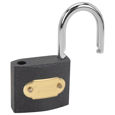 Замок навесной чугунный 38мм "Стандарт", 3 ключа, ГРАНДМАСТЕР, 671291