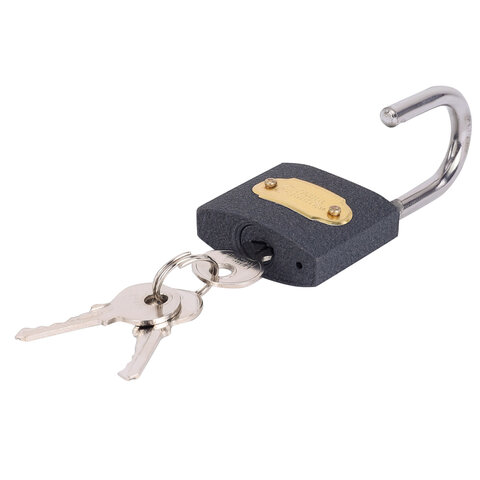 Замок навесной чугунный 50мм "Стандарт", 3 ключа, ГРАНДМАСТЕР, 671292