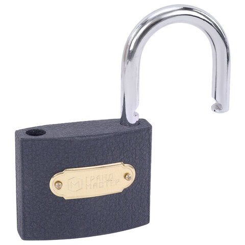 Замок навесной чугунный 63мм "Стандарт", 3 ключа, ГРАНДМАСТЕР, 671293