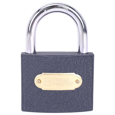 Замок навесной чугунный 63мм "Стандарт", 3 ключа, ГРАНДМАСТЕР, 671293
