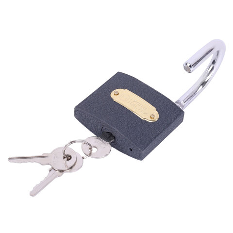 Замок навесной чугунный 63мм "Стандарт", 3 ключа, ГРАНДМАСТЕР, 671293