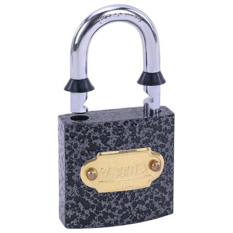 Замок навесной чугунный 32мм "Влагонепроницаемый", полимерное покрытие, 3 ключа, RABBITEX, 671295