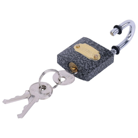 Замок навесной чугунный 32мм "Влагонепроницаемый", полимерное покрытие, 3 ключа, RABBITEX, 671295