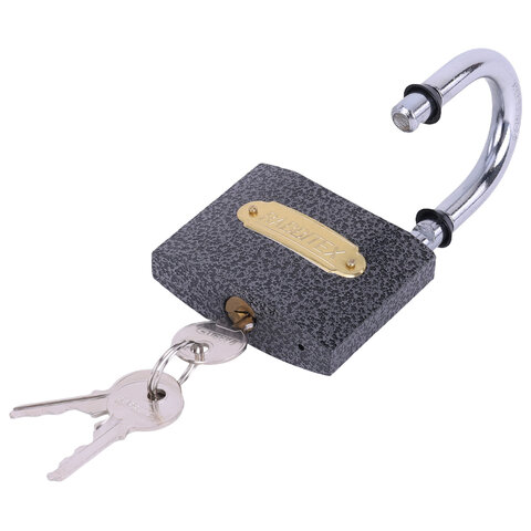 Замок навесной чугунный 75мм "Влагонепроницаемый", полимерное покрытие, 3 ключа, RABBITEX, 671299