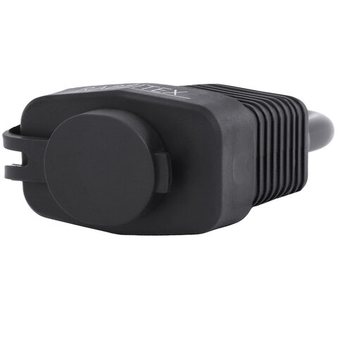 Замок навесной стальной 50мм "Всепогодный" оцинкованный, прорезиненный, 3 ключа, RABBITEX, 671301