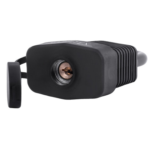 Замок навесной стальной 50мм "Всепогодный" оцинкованный, прорезиненный, 3 ключа, RABBITEX, 671301