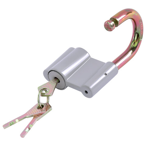 Замок навесной алюминиевый 60мм "Стандарт", 3 ключа, RABBITEX, 671304