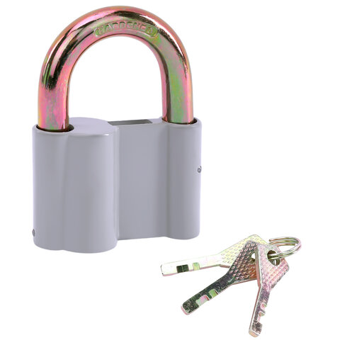 Замок навесной алюминиевый 60мм "Стандарт", 3 ключа, RABBITEX, 671304