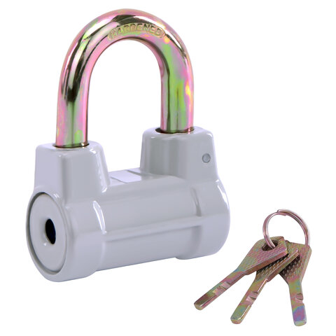 Замок навесной алюминиевый 60мм цилиндрический "Стандарт", 3 ключа, RABBITEX, 671307