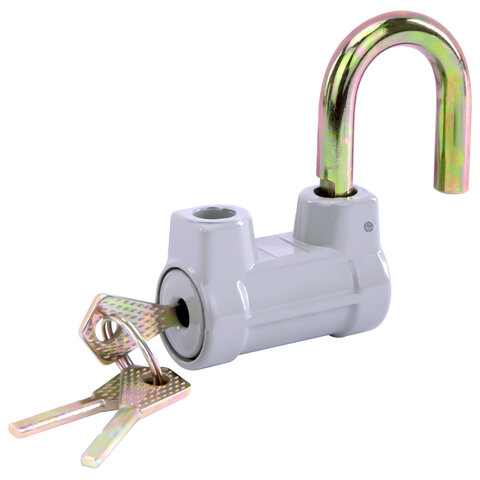 Замок навесной алюминиевый 60мм цилиндрический "Стандарт", 3 ключа, RABBITEX, 671307