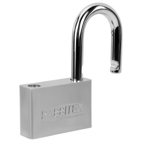 Замок навесной стальной 70мм "Никель", антикоррозионное покрытие, 4 ключа, RABBITEX, 671311