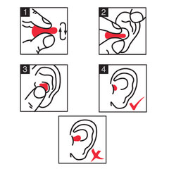 Беруши одноразовые пенополиуретановые без шнурка, КОМПЛЕКТ 500 пар в пакете, SNR 43 дБ, RABBITEX (РАББИТЕКС), 671321