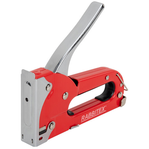 Степлер мебельный стальной, тип 53, 4-8мм, +200 скоб, RABBITEX, 671322