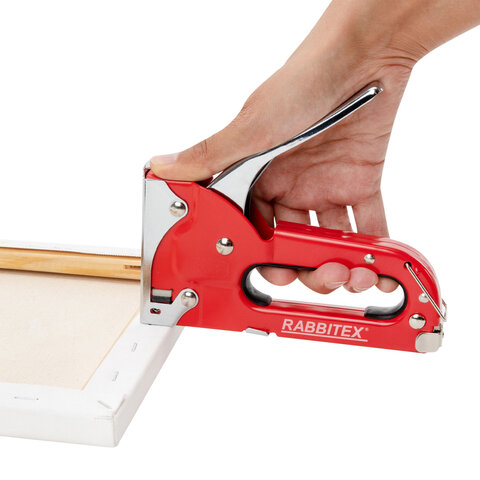 Степлер мебельный стальной, тип 53, 4-8мм, +200 скоб, RABBITEX, 671322