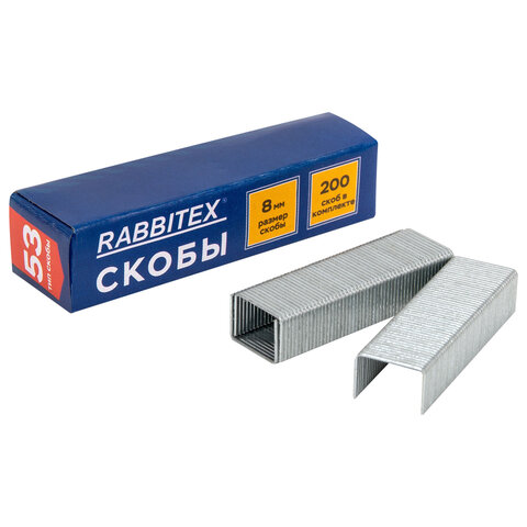 Степлер мебельный стальной регулируемый, тип скобы 53, высота скоб 4-14 мм, 200 скоб 8 мм в комплекте, RABBITEX (РАББИТЕКС), 671323 - фото 15
