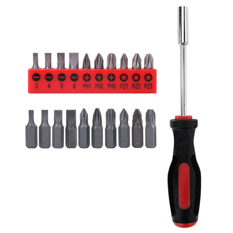 Набор инструментов столярно-слесарный, 14 предметов, пластиковый бокс, ГРАНДМАСТЕР, 671324