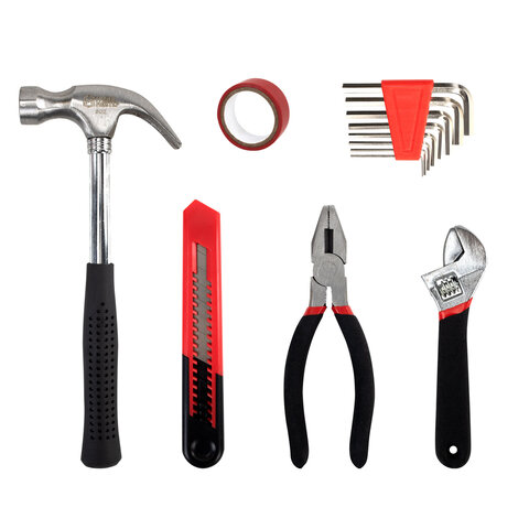 Набор инструментов столярно-слесарный, 40 предметов, пластиковый кейс, ГРАНДМАСТЕР, 671332