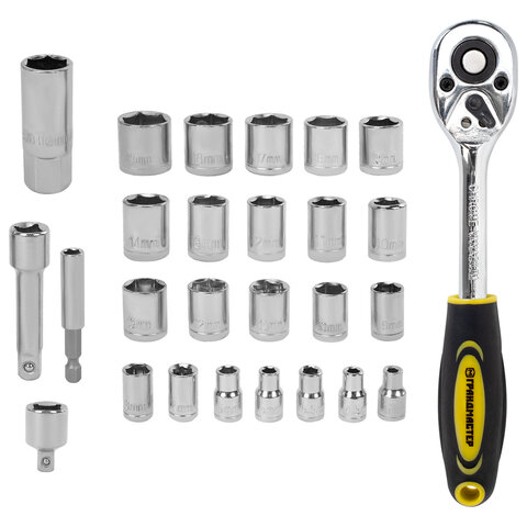 Набор инструментов универсальный, 168 предметов, пластиковый кейс, ГРАНДМАСТЕР, 671336