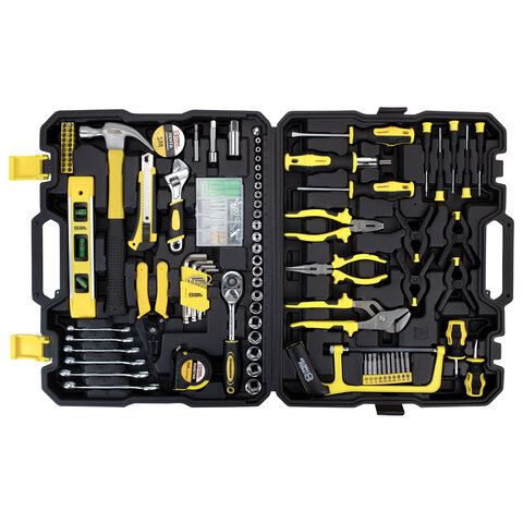 Набор инструментов универсальный, 168 предметов, пластиковый кейс, ГРАНДМАСТЕР, 671336