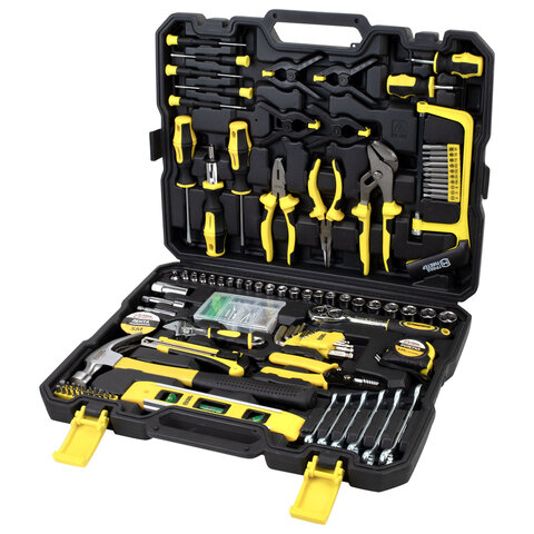 Набор инструментов универсальный, 168 предметов, пластиковый кейс, ГРАНДМАСТЕР, 671336