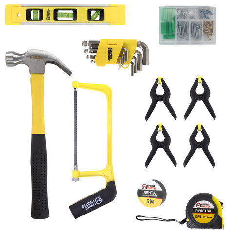 Набор инструментов универсальный, 168 предметов, пластиковый кейс, ГРАНДМАСТЕР, 671336