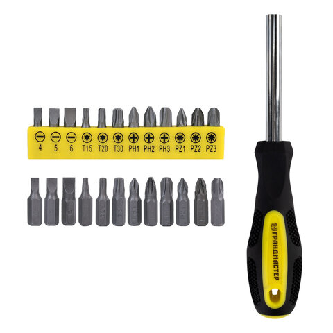 Набор инструментов универсальный, 60 предметов, пластиковый кейс, ГРАНДМАСТЕР, 671338