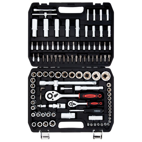 Набор инструментов для автомобиля, 108 предметов, пластиковый кейс, RABBITEX (РАББИТЕКС), 671339 - фото 4