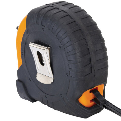 Рулетка измерительная 10мх25мм, обрезиненный корпус, ГРАНДМАСТЕР Original, 671347