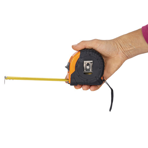 Рулетка измерительная 10мх25мм, обрезиненный корпус, ГРАНДМАСТЕР Original, 671347