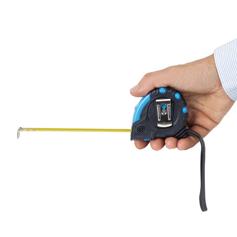 Рулетка измерительная 5,0мх19мм, RABBITEX Special, обрезиненный корпус, 3 механ. фиксации, 671354