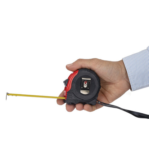 Рулетка измерительная 5,0мх19мм, RABBITEX Professional, обрезиненный корпус, 3 мех. фиксац, 671357