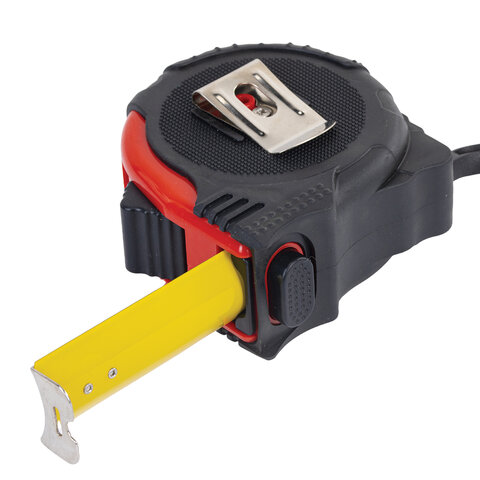 Рулетка измерительная 7,5мх25мм, RABBITEX Professional, обрезиненный корпус, 3 мех. фиксац, 671358