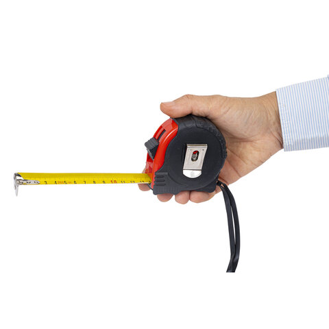 Рулетка измерительная 7,5мх25мм, RABBITEX Professional, обрезиненный корпус, 3 мех. фиксац, 671358