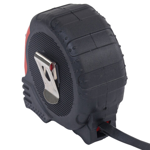 Рулетка измерительная 10мх25мм, RABBITEX Professional, обрезиненный корпус, 3 мех. фиксац, 671359