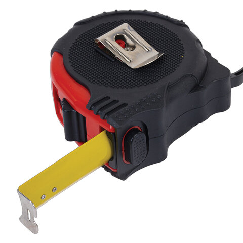 Рулетка измерительная 10мх25мм, RABBITEX Professional, обрезиненный корпус, 3 мех. фиксац, 671359