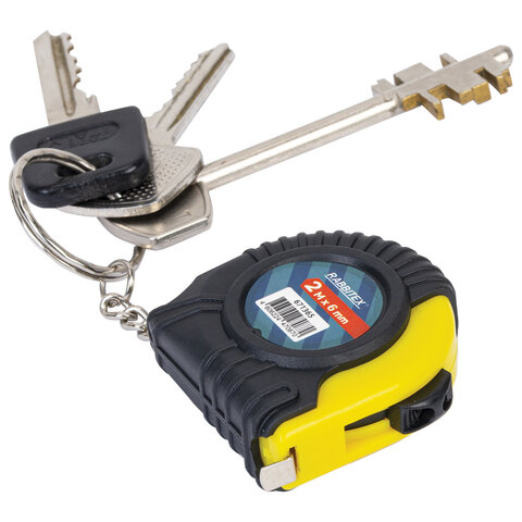 Рулетка-брелок, 2,0мх8мм, RABBITEX, обрезиненный корпус, 671365