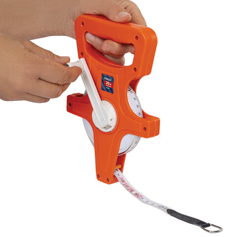 Рулетка геодезическая 20мх13мм, RABBITEX, лента фибергласс, открытый корпус, 671366